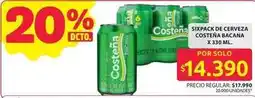 Ara Costeña - sixpack de cerveza bacana oferta