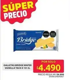 Ara Bridge - galletas bridge wafer vainilla taco oferta