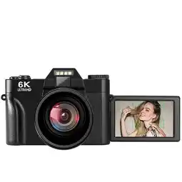 Falabella Cámara Digital 6K para Fotografía, Cámara de Vlogging de 64MP oferta