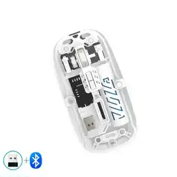 Falabella Mouse Inalámbrico Transparente Dual Bluetooth 5.2 + 2.4g Rgb oferta