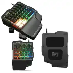Falabella Teclado Gamer Una Mano con Iluminacion Led Rgb y Diseño Ergonomico Usb oferta