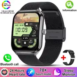 Falabella Smartwatch Ultra fino reloj inteligente hombres mujer 1,96 HD AMOLED+Correa adicional oferta