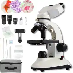 Falabella Microscopio binocular profesional 40X-1000X 4X, 6X, 10X, 40X oferta