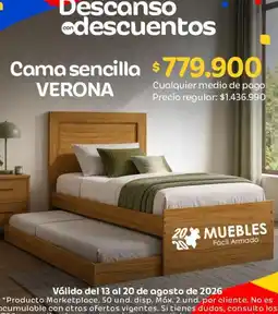 Olímpica Verona - cama sencilla verona oferta