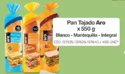 Makro Aro pan tajado blanco mantequilla integral oferta