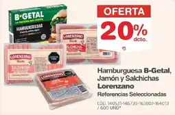 Makro Hamburguesa B-Getal, Jamón y Salchichas Lorenzano oferta
