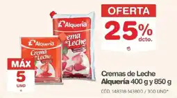 Makro Alquería cremas de leche oferta