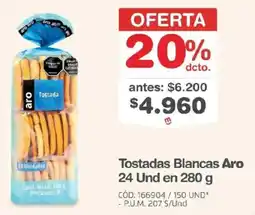 Makro Tostadas Blancas Aro oferta
