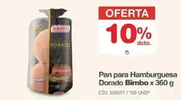 Makro Bimbo Pan para Hamburguesa Dorado oferta