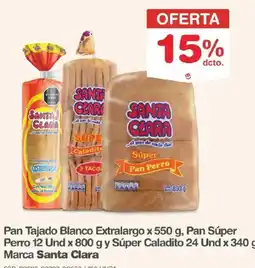 Makro Santa Clara pan tajado blanco extralargo pan super perro pan super caladito oferta