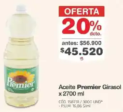 Makro Aceite Premier Girasol oferta