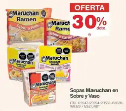 Makro Maruchan sopas en sobre y vaso oferta