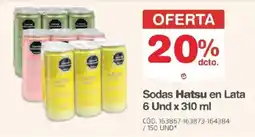 Makro Sodas Hatsu en Lata oferta