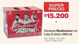 Makro Cerveza Budweiser oferta