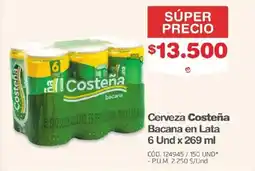 Makro Cerveza Costeña Bacana en Lata oferta