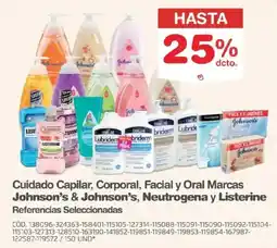Makro Johnson's & Johnson's Neutrogena y Listerine Cuidado Capilar, Corporal, Facial y Oral Marcas oferta