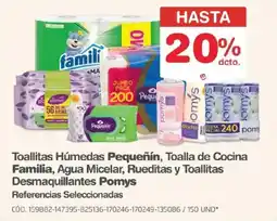 Makro Pomys Toallitas Húmedas Pequeñín, Toalla de Cocina Familia, Agua Micelar, Rueditas y Toallitas Desmaquillantes Pomys oferta