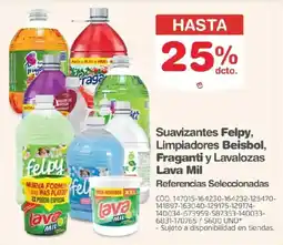 Makro Suavizantes Felpy, Limpiadores Beisbol, Fraganti y Lavalozas Lava Mil oferta
