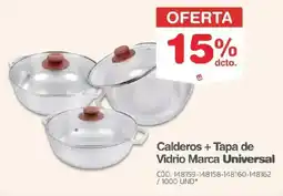 Makro Universal Calderos + Tapa de Vidrio oferta