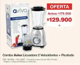 Makro Aviva Licuadora 2 Velocidades + Picatodo oferta