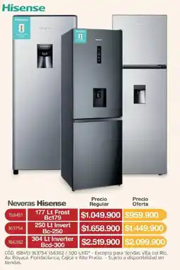Makro Neveras Hisense 177 Lt Frost Bc179 oferta