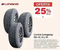 Makro Llantas Longway oferta