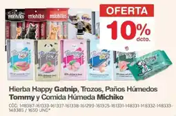 Makro Herba Happy Gatnip, Trozos, Paños Húmedos Tommy y Comida Húmeda Michiko oferta