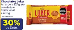 La Gran Colombia Luker chocolates amargo y/o con azúcar tradicional oferta