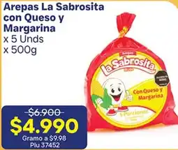 La Gran Colombia Arepas La Sabrosita con Queso y Margarina oferta