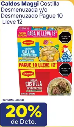 La Gran Colombia Maggi caldo de gallina desmenuzado y/o caldo con costilla desmenuzado oferta