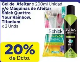 La Gran Colombia Schick Gel de Afeitar y/o Máquinas de Afeitar Shick Quattro Your Rainbow, Titanium oferta