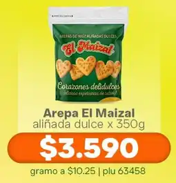 La Gran Colombia Arepas de maíz aliñadas dulces el maizal oferta