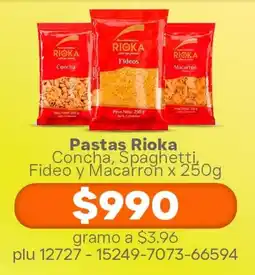 La Gran Colombia Pastas Rioka Concha, Spaghetti, Fideo y Macarron oferta