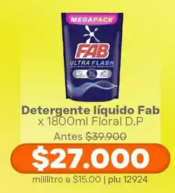 La Gran Colombia Fab detergente liquido floral d.p. oferta