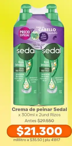 La Gran Colombia Sedal crema de peinar rizos definidos oferta