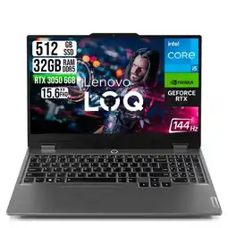 Falabella Portátil LOQ 15 Gaming RTX 3050 6GB Intel Core i5-13450HX RAM 32GB DDR5 SSD 512GB FHD 15.6 oferta