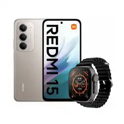 Falabella Celular Redmi 15 256GB 8GB RAM 4G Titanium Gris + Smartwatch Obsequio oferta