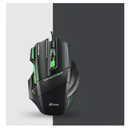 Falabella Kit Mouse Gaming 7d Retroiluminado y Alfombrilla Diseño Temático Verdes y Negros oferta