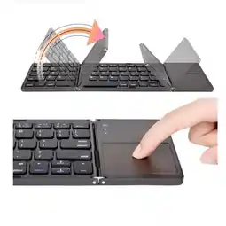 Falabella Teclado Compacto Plegable Tri Fold Bluetooth con Touchpad Integrado para Viajes Portátil oferta