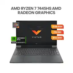 Falabella PORTÁTIL GAMER VICTUS 15 AMD RYZEN 7 7445HS - RTX 3050 - 8GB RAM - 1TB SSD - 15.6 FHD oferta