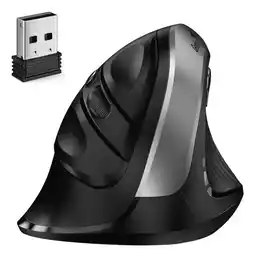 Falabella Mouse Inalambrico Ergonomico Vertical 8250s Negro - Dorado oferta