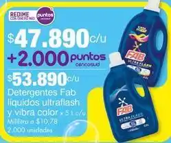 Fab - detergentes líquidos ultraflash y vibra color