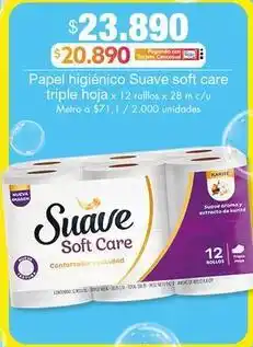 Metro Suave - papel higiuevo soft care triple hoja oferta