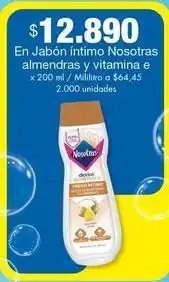 Metro Nosotras - jabón íntimo almendras y vitamina oferta