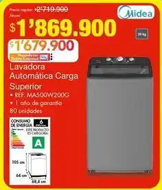 Metro Midea - lavadora automática carga superior ref. ma500w200g oferta
