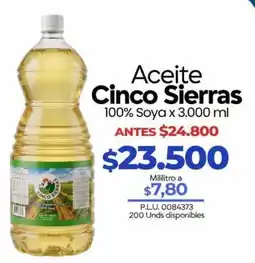 Supermercados Surtiplaza Aceite Cinco Sierras oferta