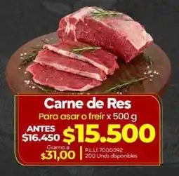 Supermercados Surtiplaza Carne de Res oferta
