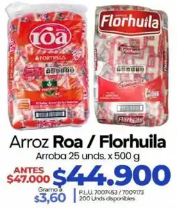 Supermercados Surtiplaza Arroz Roa / Florhuila oferta