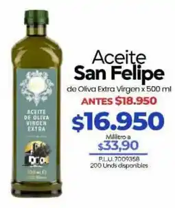 Supermercados Surtiplaza Aceite San Felipe de Oliva Extra Virgen oferta