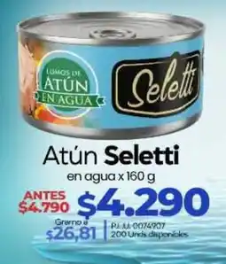 Supermercados Surtiplaza Seletti Atún en agua oferta